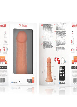 ONINDER - KLEINER BOGOTÁ-VIBRATORDILDO 9 GESCHWINDIGKEITEN NATÜRLICH 17.5 CM -O- 4 CM - KOSTENLOSE APP - Realistischer