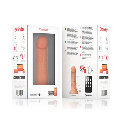 ONINDER - KLEINER BOGOTÁ-VIBRATORDILDO 9 GESCHWINDIGKEITEN NATÜRLICH 17.5 CM -O- 4 CM - KOSTENLOSE APP - Realistischer