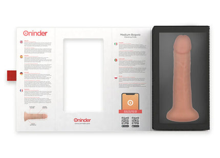 ONINDER - MITTLERER BOGOTÁ-VIBRATORDILDO MIT 9 GESCHWINDIGKEITEN NATÜRLICH 20 CM -O- 4.2 CM - KOSTENLOSE APP