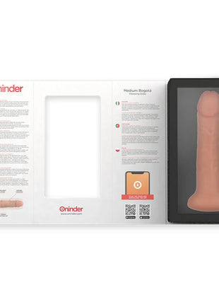 ONINDER - MITTLERER BOGOTÁ-VIBRATORDILDO MIT 9 GESCHWINDIGKEITEN NATÜRLICH 20 CM -O- 4.2 CM - KOSTENLOSE APP