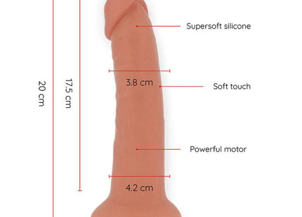 ONINDER - MITTLERER BOGOTÁ-VIBRATORDILDO MIT 9 GESCHWINDIGKEITEN NATÜRLICH 20 CM -O- 4.2 CM - KOSTENLOSE APP