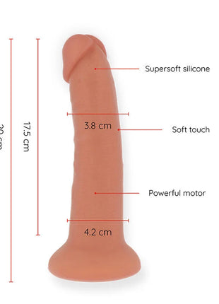 ONINDER - MITTLERER BOGOTÁ-VIBRATORDILDO MIT 9 GESCHWINDIGKEITEN NATÜRLICH 20 CM -O- 4.2 CM - KOSTENLOSE APP