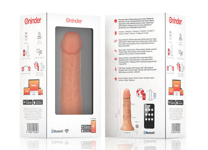 ONINDER - MITTLERER BOGOTÁ-VIBRATORDILDO MIT 9 GESCHWINDIGKEITEN NATÜRLICH 20 CM -O- 4.2 CM - KOSTENLOSE APP
