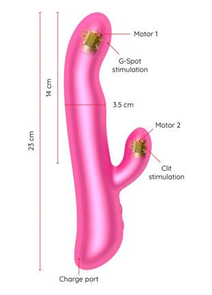 ONINDER - OSLO VIBRATION & ROTATION ROSA - KOSTENLOSE APP - HI-TECH Vibrator