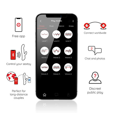 ONINDER - OSLO VIBRATION & ROTATION ROSA - KOSTENLOSE APP - HI-TECH Vibrator