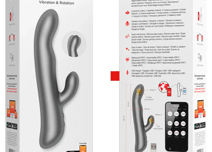 ONINDER - OSLO VIBRATION & ROTATION ROSA - KOSTENLOSE APP - HI-TECH Vibrator