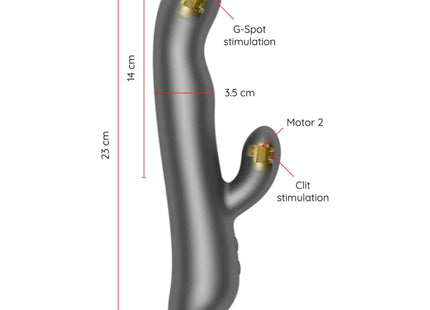 ONINDER - OSLO VIBRATION & ROTATION ROSA - KOSTENLOSE APP - HI-TECH Vibrator