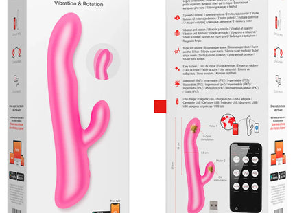 ONINDER - OSLO VIBRATION & ROTATION ROSA - KOSTENLOSE APP - HI-TECH Vibrator