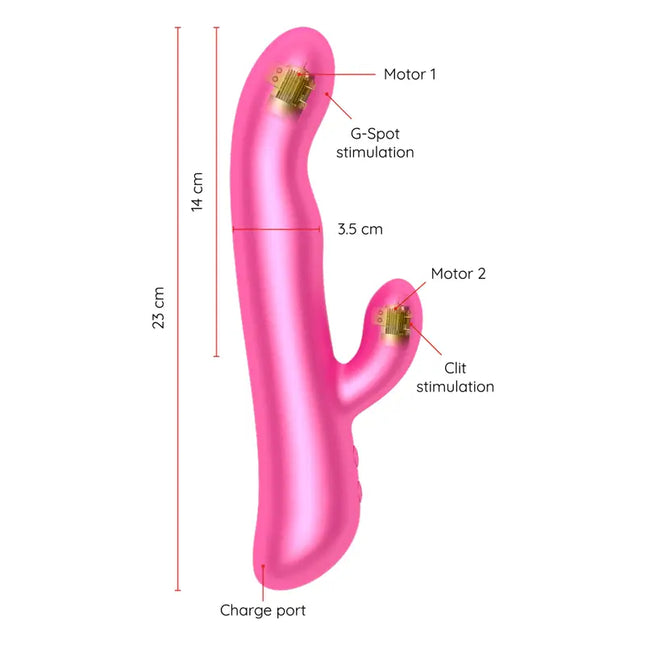 ONINDER - OSLO VIBRATION & ROTATION ROSA - KOSTENLOSE APP - HI-TECH Vibrator