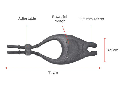 ONINDER - PAMPA EINSTELLBARER VIBRATORRING MIT KLITORISSTIMULATOR 10 GESCHWINDIGKEITEN - KOSTENLOSE APP - Penisring