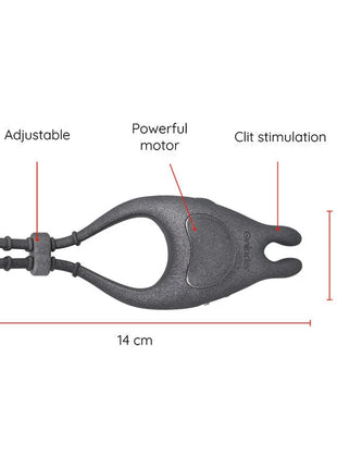 ONINDER - PAMPA EINSTELLBARER VIBRATORRING MIT KLITORISSTIMULATOR 10 GESCHWINDIGKEITEN - KOSTENLOSE APP - Penisring