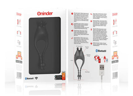 ONINDER - PAMPA EINSTELLBARER VIBRATORRING MIT KLITORISSTIMULATOR 10 GESCHWINDIGKEITEN - KOSTENLOSE APP - Penisring