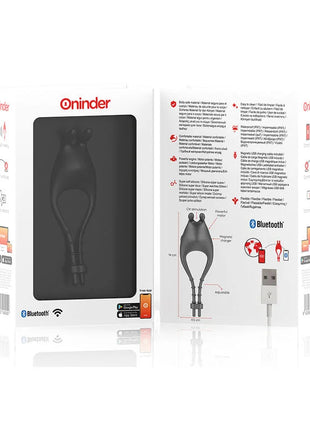 ONINDER - PAMPA EINSTELLBARER VIBRATORRING MIT KLITORISSTIMULATOR 10 GESCHWINDIGKEITEN - KOSTENLOSE APP - Penisring