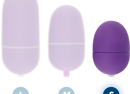 Lila silikon ei förmiger vibrator mit fernbedienung in der größe s für diskrete stimulation