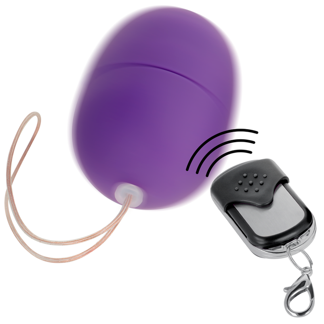 Lila silikon egg-vibrator mit fernbedienung für diskrete freude und einfache steuerung