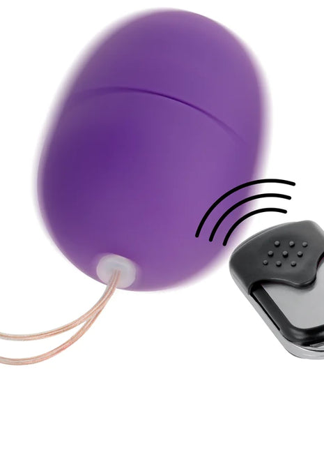 Lila silikon egg-vibrator mit fernbedienung für diskrete freude und einfache steuerung