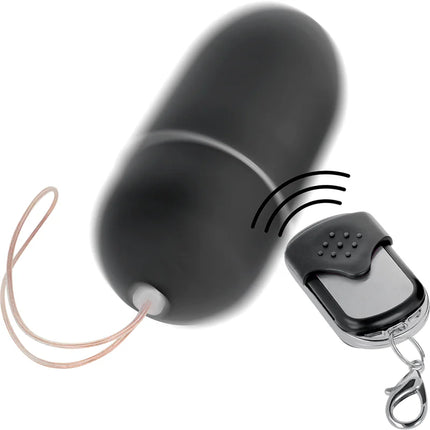 Schwarzes silikon ferngesteuertes vibrierendes ei mit keychain ideal für diskrete stimulation