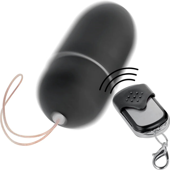 Schwarzes silikon ferngesteuertes vibrierendes ei mit keychain ideal für diskrete stimulation