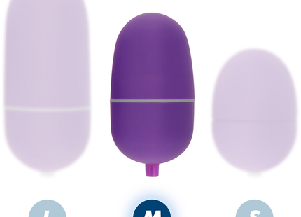 Online fernbedienung vibrierendes ei aus lila silikon mit silbernem ring und kleinem lila stiel