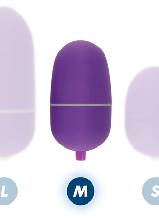 Online fernbedienung vibrierendes ei aus lila silikon mit silbernem ring und kleinem lila stiel