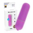 Online mini lila vibrierende kugel in vibrantem lila mit glattem, rundem design und silbernem akzentband