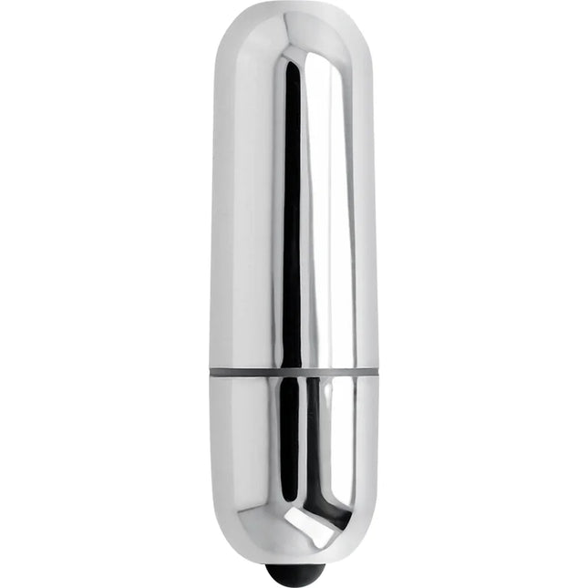 Online mini silber vibrierende kugel mit glänzend-chrombeschichtetem zylinder und schwarzer spitze