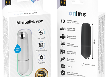 Schwarzer abs mini bullet vibe mit 10 vibrationsmodi und an aus schalter online mini silber vibrierende kugel