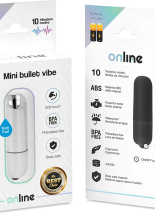Schwarzer abs mini bullet vibe mit 10 vibrationsmodi und an aus schalter online mini silber vibrierende kugel