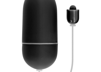 Online schwarzes wasserdichtes vibrationsei aus schwarzem silikon mit ovalem design und weißem steuerkabel