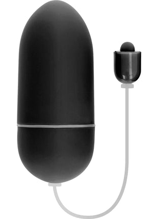 Online schwarzes wasserdichtes vibrationsei aus schwarzem silikon mit ovalem design und weißem steuerkabel