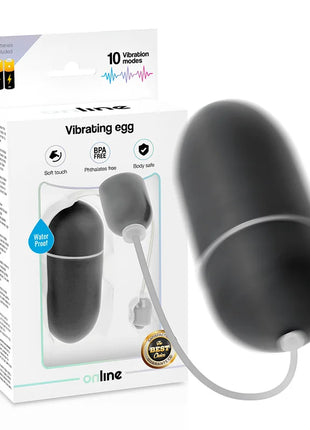 Schwarzes silikon vibrations ei mit weißem kabel und ladestecker wasserfest für online verwendung