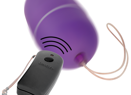 Violettes silikon vibrierendes ei mit schwarzer fernbedienung on off taste und silberner klammer