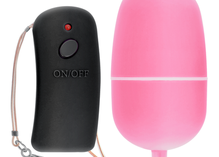 Online vibrierendes ei aus rosa silikon mit weißer linie und rosegoldenem kabel plus schwarzer fernbedienung