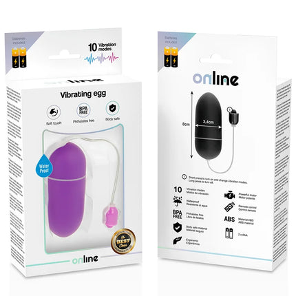 Online wasserdichtes vibraei in flieder mit pinker fernbedienung verpackt in weißer box