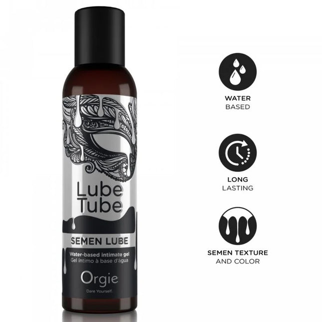 Orgie wasserbasierte intimgel ähnelt schwarz-silberner flasche mit kunstvollem maskendesign 150 ml