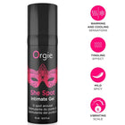 Black zylindrische flasche orgie she spot g-punkt erregungs-intimgel 15 ml mit pinker mascaradenmaske und sinnlichen wirkungen