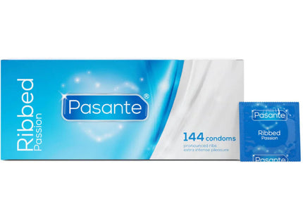 PASANTE - GERIPPTE PASSION-KONDOME BOX 144 EINHEITEN - Kondome