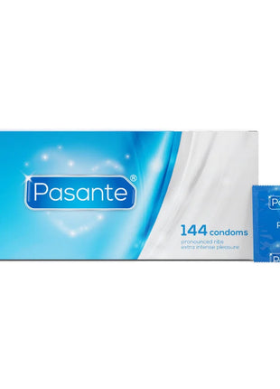 PASANTE - GERIPPTE PASSION-KONDOME BOX 144 EINHEITEN - Kondome