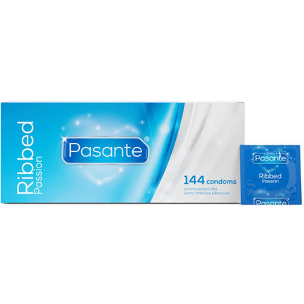 PASANTE - GERIPPTE PASSION-KONDOME BOX 144 EINHEITEN - Kondome