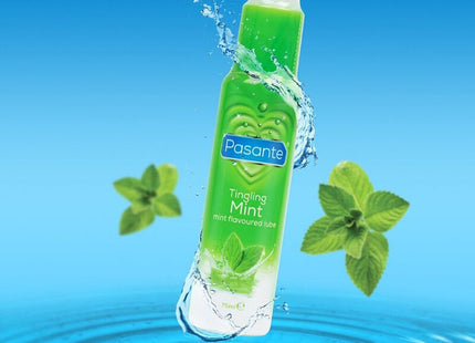 Grüner und weißer Pasante Schmiermittel Flavor Mind 75 ml mit minziger Herzform für tingling Effekt