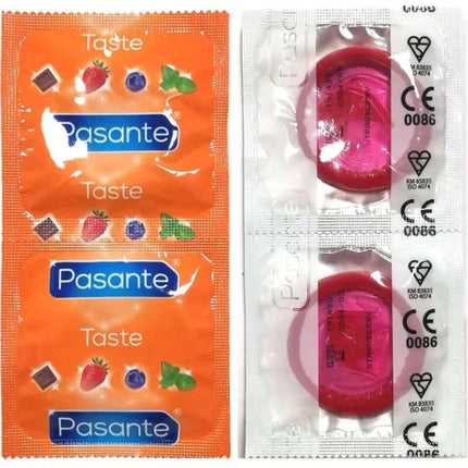 PASANTE - KONDOME GESCHMACK VERSUCHUNG BEUTEL 144 EINHEITEN - Erdbeere - Kondome