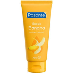 Pasante wasserbasierter schmiermittel mit exotischem bananengeschmack in einer leuchtend gelben tube 75 ml