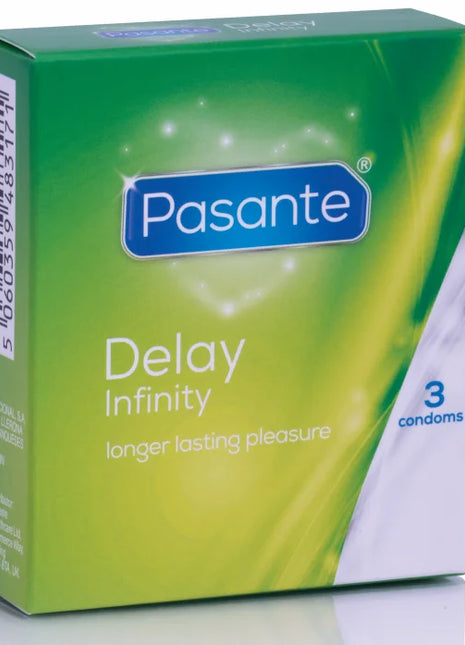 Grüne und weiße pasante delay infinity kondomverpackung mit leuchtendem herzdesign für verzögernden schutz