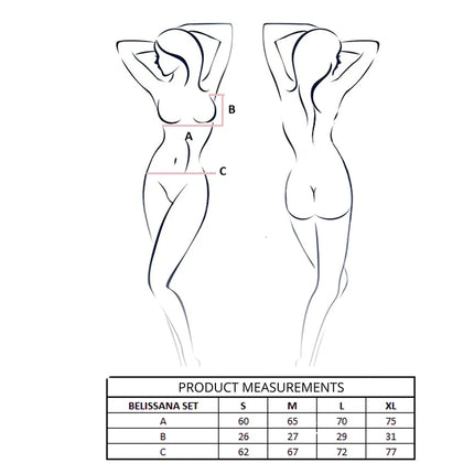 PASSION - BELISSANA BH + STRING SET BURGUNDERROT S/M