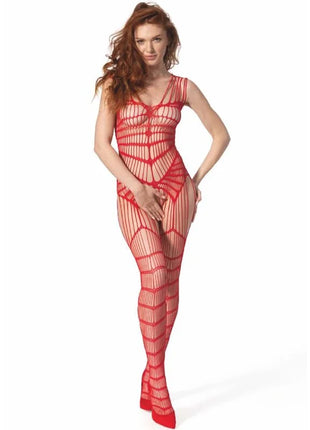 PASSION - BS 102 BODYSTOCKING ROT EINE GRÖSSE