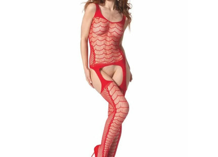 PASSION - BS 104 BODYSTOCKING ROT EINE GRÖSSE