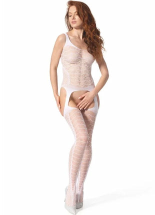 PASSION - BS 104 BODYSTOCKING WEISS EINE GRÖSSE