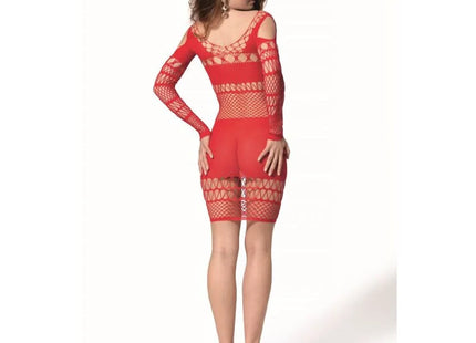 PASSION - BS 105 BODYSTOCKING ROT EINE GRÖSSE