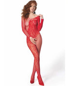 PASSION - BS 107 BODYSTOCKING ROT EINE GRÖSSE