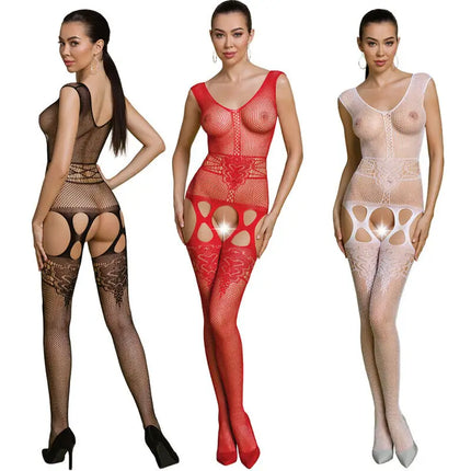PASSION - ECO COLLECTION BODYSTOCKING ECO BS014 SCHWARZ - Bodystocking